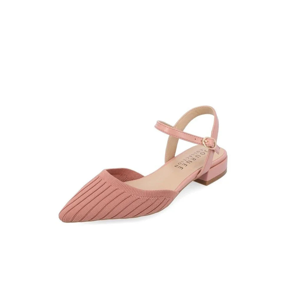 Journee Collection Womens 8.5 M Blush Pink Ansley Pointed Toe Flats NIB RJ1